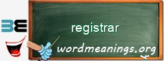 WordMeaning blackboard for registrar